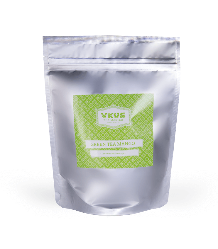Зелёный чай VKUS Манго, в пирамидках на чайник, 20 шт. х 3 гр.