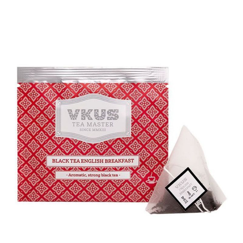 Черный чай VKUS Английский завтрак, в пирамидках на чашку, 20 шт. х 2,5 гр.