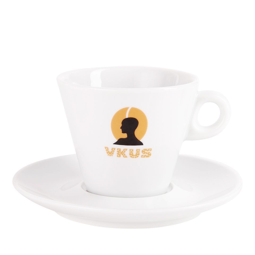 Чашка Cappuccino VKUS 210 мл. Упаковка 6 чашек + 6 блюдец (Португалия)
