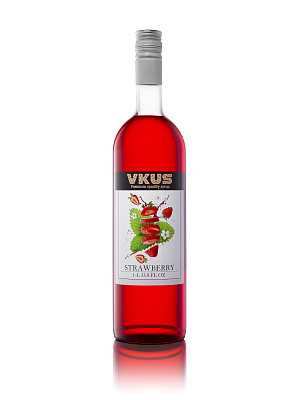 Сироп "Клубника", Vkus, 1 л стеклянная бутылка