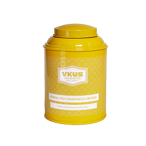 Банка VKUS для чая, ромашка с апельсином
