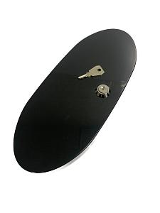 cover big, lockable, black-grey/Крышка большого контейнера для зерна на WMF 1800S 3328063100 